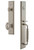 Grandeur Hardware - Carre One-Piece Handleset with F Grip and Grande Victorian Knob in Satin Nickel - CARFGRGVC - 845179