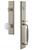 Grandeur Hardware - Carre One-Piece Handleset with F Grip and Hyde Park Knob in Satin Nickel - CARFGRHYD - 845240