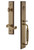 Grandeur Hardware - Carre One-Piece Handleset with F Grip and Newport Lever in Vintage Brass - CARFGRNEW - 847455