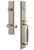 Grandeur Hardware - Carre One-Piece Handleset with F Grip and Newport Lever in Satin Nickel - CARFGRNEW - 847411