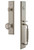 Grandeur Hardware - Carre One-Piece Handleset with F Grip and Parthenon Knob in Satin Nickel - CARFGRPAR - 845298