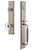 Grandeur Hardware - Carre One-Piece Handleset with F Grip and Provence Knob in Satin Nickel - CARFGRPRO - 845361