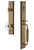 Grandeur Hardware - Carre One-Piece Dummy Handleset with F Grip and Provence Knob in Vintage Brass - CARFGRPRO - 849166