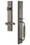 Grandeur Hardware - Carre One-Piece Handleset with F Grip and Portofino Lever in Antique Pewter - CARFGRPRT - 847478