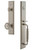 Grandeur Hardware - Carre One-Piece Handleset with F Grip and Soleil Knob in Satin Nickel - CARFGRSOL - 845419