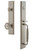 Grandeur Hardware - Carre One-Piece Handleset with F Grip and Soleil Knob in Satin Nickel - CARFGRSOL - 845420