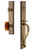 Grandeur Hardware - Carre One-Piece Handleset with S Grip and Baguette Amber Knob in Vintage Brass - CARSGRBCA - 844558