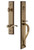 Grandeur Hardware - Carre One-Piece Handleset with S Grip and Bellagio Lever in Vintage Brass - CARSGRBEL - 847220