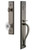 Grandeur Hardware - Carre One-Piece Handleset with S Grip and Burgundy Knob in Antique Pewter - CARSGRBUR - 844811