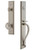 Grandeur Hardware - Carre One-Piece Handleset with S Grip and Circulaire Knob in Satin Nickel - CARSGRCIR - 844943