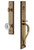 Grandeur Hardware - Carre One-Piece Dummy Handleset with S Grip and Fontainebleau Knob in Vintage Brass - CARSGRFON - 849063