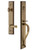 Grandeur Hardware - Carre One-Piece Handleset with S Grip and Georgetown Lever in Vintage Brass - CARSGRGEO - 847344