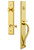 Grandeur Hardware - Carre One-Piece Dummy Handleset with S Grip and Georgetown Lever in Lifetime Brass - CARSGRGEO - 849899