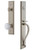 Grandeur Hardware - Carre One-Piece Handleset with S Grip and Hyde Park Knob in Satin Nickel - CARSGRHYD - 845242