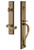Grandeur Hardware - Carre One-Piece Handleset with S Grip and Newport Lever in Vintage Brass - CARSGRNEW - 847463