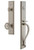 Grandeur Hardware - Carre One-Piece Dummy Handleset with S Grip and Soleil Knob in Satin Nickel - CARSGRSOL - 849178