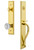 Grandeur Hardware - Carre One-Piece Handleset with S Grip and Versailles Knob in Lifetime Brass - CARSGRVER - 845473