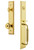 Grandeur Hardware - Fifth Avenue One-Piece Dummy Handleset with C Grip and Bouton Knob in Lifetime Brass - FAVCGRBOU - 849350