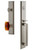 Grandeur Hardware - Fifth Avenue One-Piece Handleset with D Grip and Baguette Amber Knob in Satin Nickel - FAVDGRBCA - 845601