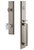 Grandeur Hardware - Fifth Avenue One-Piece Handleset with D Grip and Chambord Knob in Satin Nickel - FAVDGRCHM - 845966