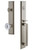 Grandeur Hardware - Fifth Avenue One-Piece Handleset with D Grip and Fontainebleau Knob in Satin Nickel - FAVDGRFON - 846206