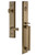 Grandeur Hardware - Fifth Avenue One-Piece Handleset with D Grip and Georgetown Lever in Vintage Brass - FAVDGRGEO - 847834