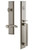 Grandeur Hardware - Fifth Avenue One-Piece Handleset with D Grip and Portofino Lever in Satin Nickel - FAVDGRPRT - 848021