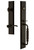 Grandeur Hardware - Fifth Avenue One-Piece Handleset with F Grip and Bellagio Lever in Timeless Bronze - FAVFGRBEL - 847670