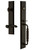 Grandeur Hardware - Fifth Avenue One-Piece Handleset with F Grip and Portofino Lever in Timeless Bronze - FAVFGRPRT - 848028