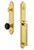 Grandeur Arc One-Piece Handleset with D Grip and Lyon Knob in Lifetime Brass - ARCDGRLYO - 852141