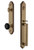 Grandeur Arc One-Piece Handleset with D Grip and Lyon Knob in Vintage Brass - ARCDGRLYO - 852144