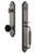 Grandeur Arc One-Piece Handleset with F Grip and Coventry Knob in Antique Pewter - ARCFGRCOV - 854302