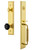 Grandeur Carre One-Piece Handleset with C Grip and Lyon Knob in Lifetime Brass - CARCGRLYO - 852197