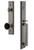 Grandeur Carre One-Piece Handleset with D Grip and Coventry Knob in Antique Pewter - CARDGRCOV - 854363