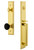 Grandeur Carre One-Piece Handleset with D Grip and Coventry Knob in Lifetime Brass - CARDGRCOV - 854365
