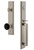 Grandeur Carre One-Piece Handleset with D Grip and Coventry Knob in Satin Nickel - CARDGRCOV - 854369