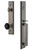 Grandeur Carre One-Piece Handleset with D Grip and Lyon Knob in Antique Pewter - CARDGRLYO - 852215
