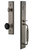 Grandeur Carre One-Piece Handleset with F Grip and Lyon Knob in Antique Pewter - CARFGRLYO - 852236