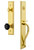 Grandeur Carre One-Piece Handleset with S Grip and Lyon Knob in Lifetime Brass - CARSGRLYO - 852261