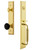 Grandeur Fifth Avenue One-Piece Handleset with C Grip and Coventry Knob in Lifetime Brass - FAVCGRCOV - 854425