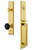 Grandeur Fifth Avenue One-Piece Handleset with D Grip and Lyon Knob in Lifetime Brass - FAVDGRLYO - 852297