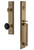 Grandeur Fifth Avenue One-Piece Handleset with D Grip and Lyon Knob in Vintage Brass - FAVDGRLYO - 852300