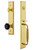 Grandeur Fifth Avenue One-Piece Handleset with F Grip and Lyon Knob in Lifetime Brass - FAVFGRLYO - 852317