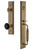 Grandeur Fifth Avenue One-Piece Handleset with F Grip and Lyon Knob in Vintage Brass - FAVFGRLYO - 852320