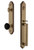 Grandeur Arc One-Piece Dummy Handleset with D Grip and Coventry Knob Vintage Brass - ARCDGRCOV - 854516