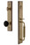 Grandeur Carre One-Piece Dummy Handleset with C Grip and Coventry Knob Vintage Brass - CARCGRCOV - 854535