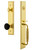 Grandeur Carre One-Piece Dummy Handleset with F Grip and Coventry Knob Lifetime Brass - CARFGRCOV - 854543