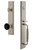Grandeur Carre One-Piece Dummy Handleset with F Grip and Coventry Knob Satin Nickel - CARFGRCOV - 854544