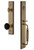 Grandeur Carre One-Piece Dummy Handleset with F Grip and Coventry Knob Vintage Brass - CARFGRCOV - 854546