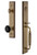 Grandeur Carre One-Piece Dummy Handleset with F Grip and Lyon Knob Vintage Brass - CARFGRLYO - 852399